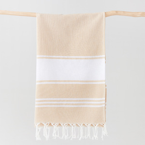 Serviette de plage turque 100% coton, légère, sans sable, avec pompons, type Fouta, Pestemal, <span class=keywords><strong>Hammam</strong></span> - Product Image 1