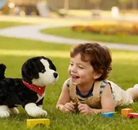 KI-Interaktives Plüsch-Hundespielzeug - Sprachgesteuertes Reaktionsfähiges Roboter-Haustier