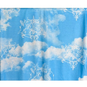 Sang Trọng Tùy Chỉnh Thăng Hoa In Đám Mây Mô Hình Thiết Kế Bầu Trời Màu Xanh Phong Cách Người Đàn Ông Của T-Shirt - Product Image 4