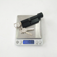 Ensemble de poignées de porte en aluminium noir mat 316, poignée à levier silencieuse, corps de serrure à triple verrouillage pour portes intérieures