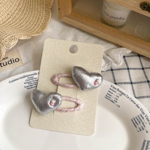 Barrettes en forme de cœur pour femmes, usage quotidien, emballage carton, ensemble d'épingles à cheveux de haute qualité - Product Image 2