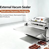 Machine d'emballage sous vide automatique à haute efficacité en acier inoxydable pour l'emballage alimentaire, matériel et textile