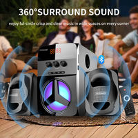 Sistema de Altavoces Multimedia 2.1 con Subwoofer y Sonido Envolvente para Cine en Casa, Sistema de Karaoke para Cine en Casa
