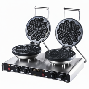 Kitchbox Industrial Commercial Flower <b>Waffle</b> <b>Maker</b> with Non-Stick Coating & Energy Saving Mode (Pack of 2 1-Year Warranty) - Product Image 1