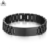 2021 pria perhiasan Glossy Mesh rantai gelang Stainless Steel Kuba Tautan gelang kustom