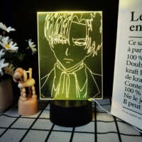 Lampe de nuit portable Anime en plastique, alimentée par USB, avec effet visuel 3D holographique, design de table