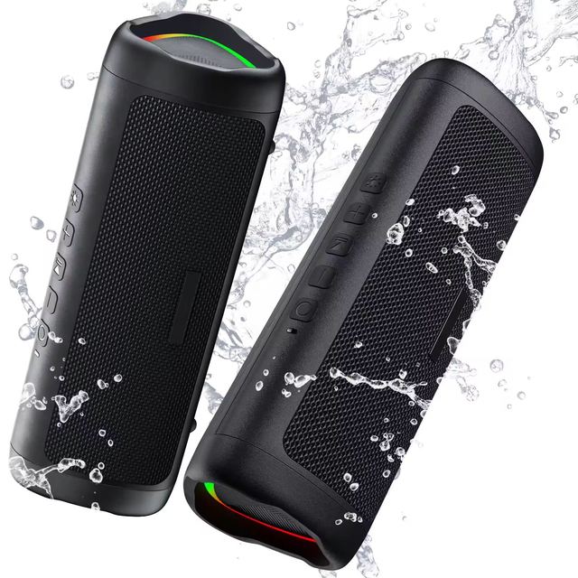 IPX6 Waterproof Bluetooth 5.3 Speaker for Party RGB Colorful Light HD Sound Bicycle Portable Outdoor Wireless Speaker