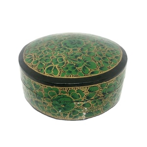 Handmade Paper Mache <b>Box</b>, Round Paper Mache <b>Box</b> - Product Image 5