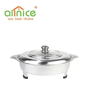Wholesale Hotel Restaurant Equipment Round Buffet Chafing Dish Food Warmer With Cover