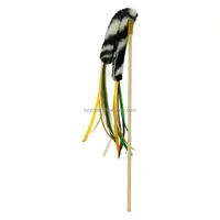 Classique léopard rayure chat baguette jouet écologique doux en peluche Teaser Style Simple bois matériel pour le nettoyage des dents