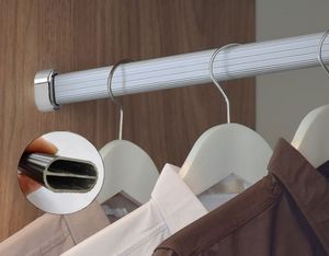 Supporto ovale per asta appendiabiti in lega di zinco con perni e mollette, montaggio a parete, capacità 45 kg, design staccabile - Product Image 3