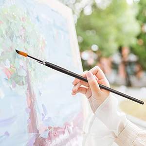 Pinceles de acuarela para artistas, juego de 9 pinceles de pintura redondos de diferentes tamaños, para acuarelas, acrílicos y tintas - Product Image 3