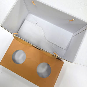 2025 nouvelle tendance en gros logo personnalisé imprimé boîte-cadeau en papier Transparent avec fenêtre et poignée - Product Image 5