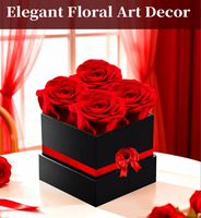 Rose éternelle préservée pour femme, fleur éternelle, vraies roses rouges, cadeau pour anniversaire, fête des mères, Saint-Valentin - Livraison en Chine