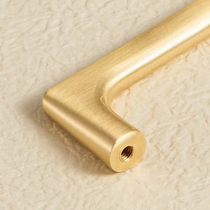Hete Aanbieding Massief Messing Geborsteld Nikkel Kastgrepen Modern Zwart Goud Garderobe Dressoir Meubeldeurgreep - Product Image 3