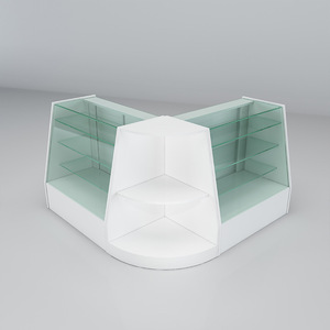 Baolong Pharmacy Display Racks Glass Wood Material Durable Single Sided Vertical Lightweight Shelves - Product Image 3