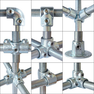 Raccords de tuyauterie en acier galvanisé, <span class=keywords><strong>raccord</strong></span> en T malléable, tube de tuyauterie, connecteur de garde-corps, raccords de main courante, collier de serrage, raccords à enfiler - Product Image 3