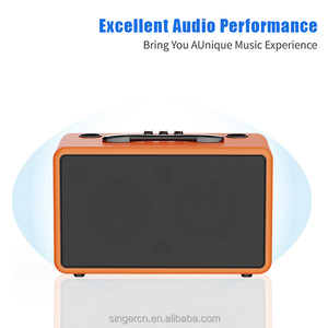 M5501 M5502 Altavoz de Gran Potencia con Doble Woofer de 5 Pulgadas, Caja Acústica Clásica Tipo Maleta, Altavoz con Gabinete de Madera - Product Image 2