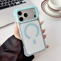 Étui de protection magnétique transparent de luxe anti-chute à quatre coins pour iPhone 18 Pro Max 15 16 17 Air 14 Plus 13