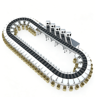 Système de tri de colis en entrepôt, trieuse à courroies croisées 8000-12000PPH, reconnaissance de codes-barres à 99,9 %, précision pour l'automatisation du commerce électronique