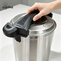 Urne chauffe-eau à double paroi en acier inoxydable Cucina avec contrôle de la température, capacité de 6L à 23L