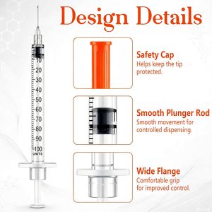 Seringues à insuline multicolores personnalisables disponibles en 1 ml, 0,5 ml et 0,3 ml - Product Image 4