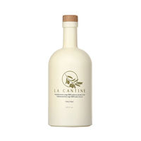 Bouteille d'huile d'olive en verre opaque beige crème personnalisée 250ml 500ml 750ml avec bec verseur anti-fuite pour les marques d'huiles biologiques