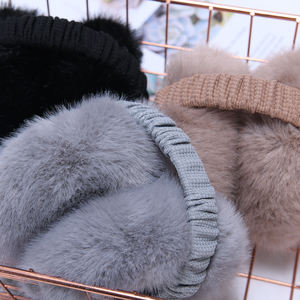 जेक्सवाचर थोक कस्टम नरम ईयरफलैप कवर प्लग नकली खरगोश सर्दियों गर्म महिलाओं को फोक्स फर कान मफ - Product Image 5