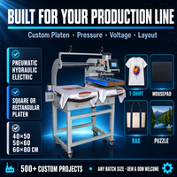 Presse à chaleur pneumatique automatique pour la sublimation, impression de t-shirts, OEM ODM