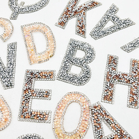 Offre Spéciale résine motif strass lettres fer à repasser feuilles adhésives en cristal pour chapeaux chaussures pantalons