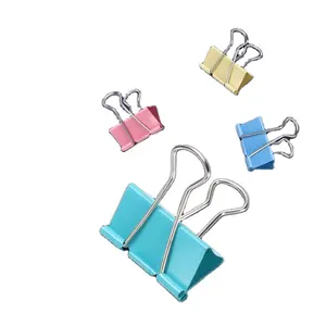 Customized Colorful Long Tail Clip Office Metal Color Ticket Clips Binder Clip Mixed Canned Test Paper Stationery Folder