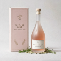 Bouteille en verre cannelé de 520 ml en verre de haute qualité, vide, pour jus, spiritueux, liqueur, whisky, boissons – Vente en gros