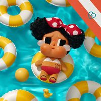 100% Оригинальная коллекционная игрушка POP MART CRYBABY Vacation Mode on Series — виниловый плюшевый кулон в слепой коробке, подарок, декор