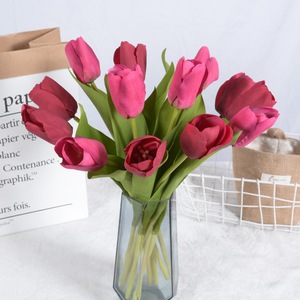 Flower Delight Tulipanes Artificiales de Plástico y Seda 180g/m Decoración para Bodas y Hogar - Product Image 2