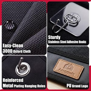 Baseball <b>Hat</b> Rack 24 Pockets Black Oxford Cloth Door Wall Organizer for <b>Hats</b> Cap Storage - Product Image 5