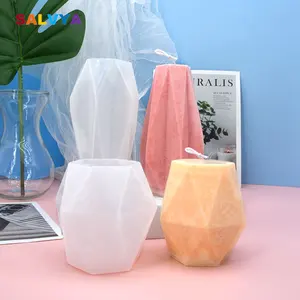 Large Unique 3D Soap Aromatherapy Lamp Wax Geometrical Silicone Pear Flower Bottle Shape Making Mould for Candle