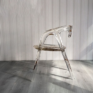 Silla <span class=keywords><strong>de</strong></span> comedor <span class=keywords><strong>de</strong></span> ocio <span class=keywords><strong>de</strong></span> <span class=keywords><strong>resina</strong></span> en forma creativa moderna sala <span class=keywords><strong>de</strong></span> estar moda personalidad arte hoja <span class=keywords><strong>de</strong></span> gota sillón transparente - Product Image 5