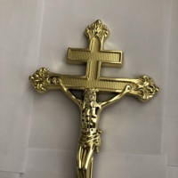 Cercueil montage croix orthodoxe en stock russe funérailles jésus croix cercueil croix cercueil accessoires