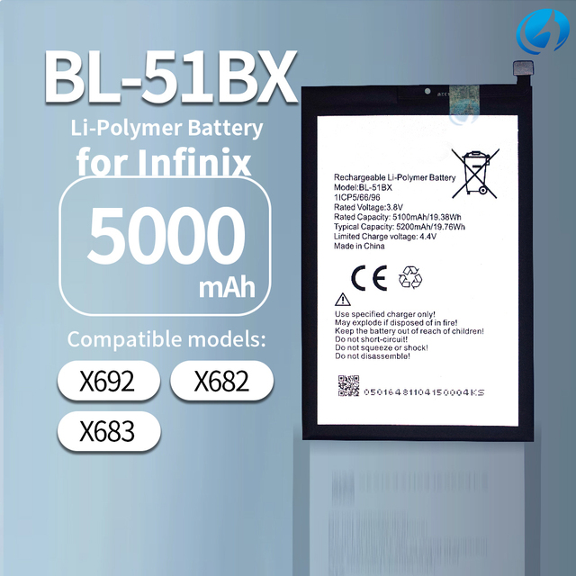 High Quality BL-51BX 5200mah Mobile Phone Battery for Infinix X692 X682 X683 Lithium Battery Manufacture