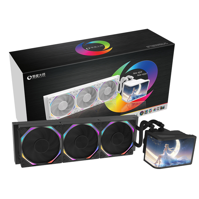 Zeromaster Supplier 360mm Water Cooler PC with Curved ARGB LCD for Gaming Build