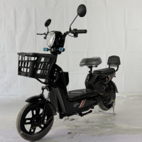 Vélo électrique de ville 48V 12Ah 350W pour adultes, vélo de banlieue avec panier avant, phare, double suspension, freins à disque hydrauliques