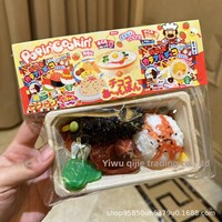 Coffret de jeu alimentaire simulé : Boîte bento, poulet frit, jouet souple, riz au porc braisé, curry, abalone – Jeu d'imitation anti-stress pour jeunes