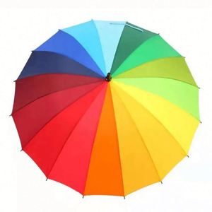 Wholesale of 16-bone Classic Style Straight-stem Umbrella with Fingerprint Handle and Printed Advertising <b>Gift</b> Umbrella - Product Image 1