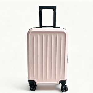 Valise à roulettes rigide rose de 20 pouces avec poignée télescopique et fermeture à glissière pour les voyages - Product Image 5