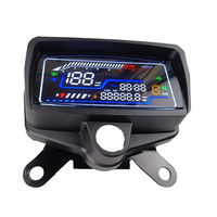 Speedometer plastik untuk sepeda roda tiga, Speedometer plastik untuk TMX125 CG125 Bajaj CT125 RUSI125 tampilan Digital tugas berat 12V Meter