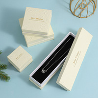 Boîte cadeau rigide en carton gaufré pour collier de demande en mariage, logo personnalisé imprimé