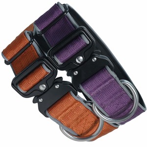 Collier tactique de luxe pour chien, en nylon solide, avec anneau en D en acier inoxydable, rembourrage doux, design anti-étranglement, boucle à dégagement rapide - Product Image 4
