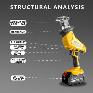 JAVN-Scie sabre électrique sans fil 12000 tr/min, scie sabre à vitesse variable en métal, outil de coupe de bois, personnalisation d'usine, bricolage - Product Image 4