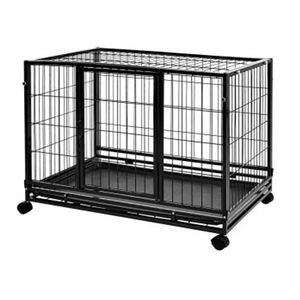 <span class=keywords><strong>Cage</strong></span> entièrement métallique pour chien, dispositif robuste de 36, 42 ou 48 pouces, avec roulettes - Product Image 3