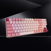 Clavier de jeu filaire portable OEM ODM 80% avec interface USB Type-C, rétroéclairage RVB, interrupteurs bleus, clavier 87 touches